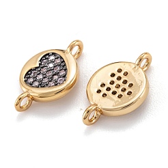 Connettori in ottone micro pavé di perline di zirconia cubica&nbsp;ZIRC-M114-36G