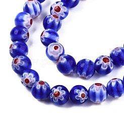 Tondi di vetro millefiori fili di perline&nbsp;LK-P001-33