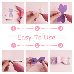 DIY-Set zur Herstellung leuchtender Haarspangen mit Schleife&nbsp;DIY-GL0003-90