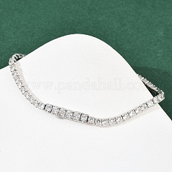 925 Tennisarmband aus Sterlingsilber mit Mikropavé und Zirkonia für Damen&nbsp;BJEW-C117-01B-P02