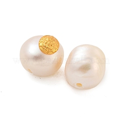 Ovale natürliche Süßwasserperlen&nbsp;PEAR-K009-02G