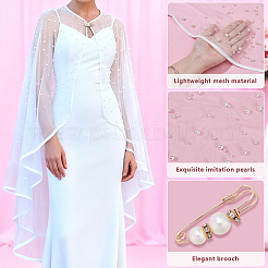Hochzeitsmäntel aus Polyester&nbsp;DIY-WH0622-612B