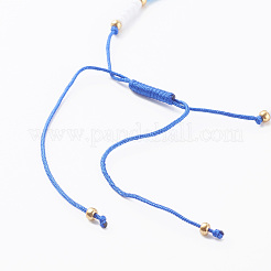 Bracciali di perline intrecciati con fili di nylon regolabili&nbsp;BJEW-JB06160-05