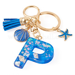 Porte-clés étoiles en résine et coquillage&nbsp;KEYC-TAC00087-01P