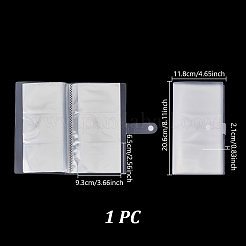 Álbumes de plástico para guardar tarjetas fotográficas de 3 pulgada con dos bolsillos y botón a presión&nbsp;AJEW-WH0752-817A