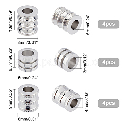 12 Stück 3 Stil 316 chirurgische Edelstahlperlen&nbsp;STAS-DC0003-39