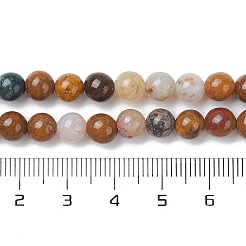 Natur Ozean Jaspis Perlen Stränge&nbsp;G-C102-B01-01