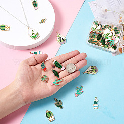 48pcs 12 pendentifs en émail en alliage de style&nbsp;ENAM-KS0001-07