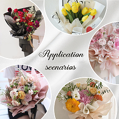 Papier d'emballage pour bouquet de coton au lait&nbsp;DIY-WH20007-28C