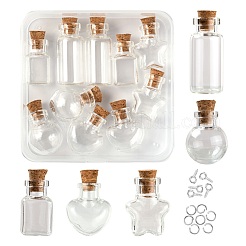 10pcs runde Glasflasche&nbsp;CON-FS0001-01