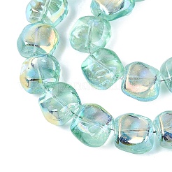 Chapelets de perles en verre transparent électrolytique&nbsp;EGLA-N057-02A-02