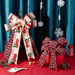 3 pièce de décoration d'affichage de nœud papillon en polyester de 2 styles&nbsp;DIY-CA0004-33