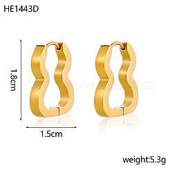 Pendientes de aro de acero inoxidable 304&nbsp;STAS-OY016-78G