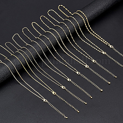 9 Stück Halsketten-Set aus Messing in 9 Stilen für Männer und Frauen&nbsp;NJEW-BC0001-08