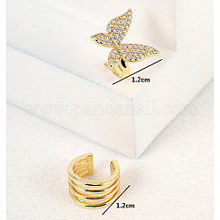 Véritables boucles d'oreilles manchette en laiton plaqué or 18 carat&nbsp;GM4836-2