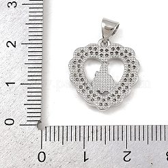 Pendentifs avec zircon cubiques à micro-pavés en laiton&nbsp;KK-P323-11A-P01