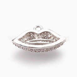 Ottone micro spianare pendenti zirconi&nbsp;ZIRC-F089-06P
