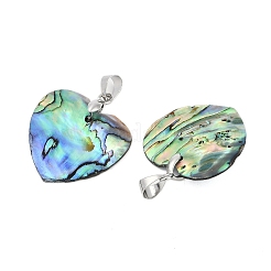 Natürliche Abalone Muschel / Paua Muschel Anhänger&nbsp;X-SSHEL-M024-01