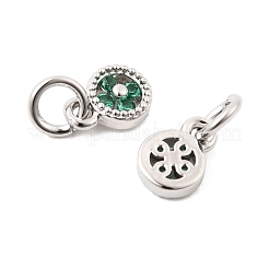 Pendentifs avec zircon cubiques à micro-pavés en laiton&nbsp;KK-Z147-01P-02