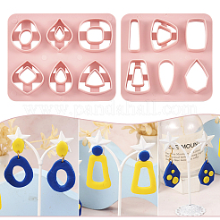 2 Stück 2 Stile Trapez & Rechteck & Tropfen & Quadrat ABS-Kunststoff Plastilin Werkzeuge&nbsp;DIY-TA0005-58
