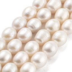 Fili di perle di perle d'acqua dolce coltivate naturali&nbsp;PEAR-P062-13E-X