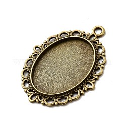 Zink Legierung Anhänger Fassungen für Cabochon & Strass&nbsp;PALLOY-A15257-AB-LF