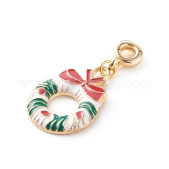 Pendenti dello smalto della lega di Natale&nbsp;PALLOY-JF00709-03