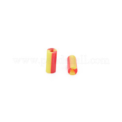 Perles de clairon en verre à deux tons de couleurs opaques&nbsp;SEED-T006-02A-05