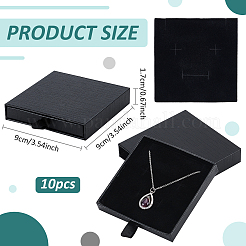 Boîtes à tiroirs de rangement pour bijoux en carton&nbsp;CON-WH0112-008
