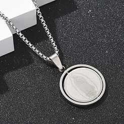 201 collane con ciondolo in acciaio inossidabile&nbsp;NJEW-Z058-01P