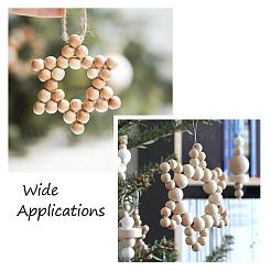 2 Stück 2 Stile Weihnachtsthema Holzanhänger Dekorationen&nbsp;HJEW-EL0001-01B