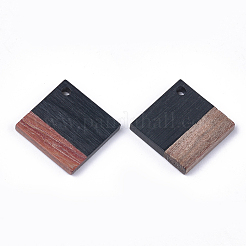 Pendentifs en bois de résine et de noyer&nbsp;RESI-S358-53A