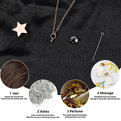 1 collana con catena a cavo con ciondolo a forma di stella in acciaio inossidabile per ceneri&nbsp;NJEW-CN0001-18RG
