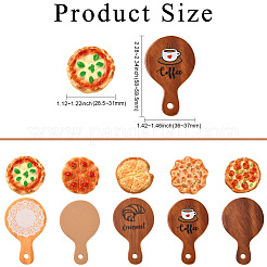 50 Stück 10 Stil Harz-Imitat Pizza&nbsp;FIND-CJ0004-34