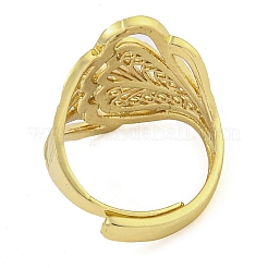 Anneau de manchette ouvert en laiton pour femme&nbsp;RJEW-Z046-02G
