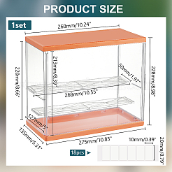 Zusammengebaute rechteckige Acryl-Actionfiguren-Displayboxen&nbsp;ODIS-WH0017-096A