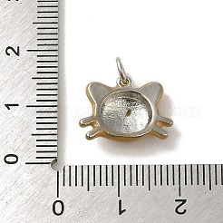 Pendenti smaltati in ottone placcato a cremagliera&nbsp;KK-S366-03P