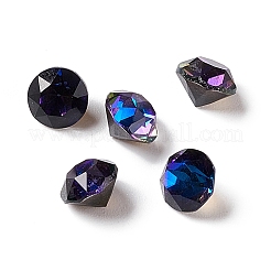 Cabochons strass verre k9 style fluo moka&nbsp;RGLA-J014-A-MI