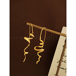 Orecchini pendenti a spirale in ottone&nbsp;FS-WG9867F-01