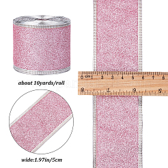 Ruban de polyester à bord filaire scintillant&nbsp;OCOR-WH0071-026C