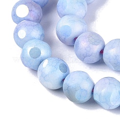 Perles de verre opaque électroplaquées teintées à effet ombré&nbsp;EGLA-Q130-01A-05