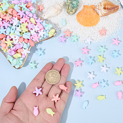 260pcs 13 couleurs perles acryliques opaques&nbsp;MACR-SP0002-28