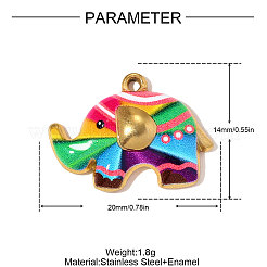Bedruckte Anhänger aus Edelstahl 304&nbsp;STAS-OY010-58G