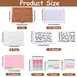 Cubiertas de carpeta de cuero de PU&nbsp;AJEW-WH20018-298E