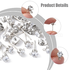 16 pieza de fornituras de aretes de latón&nbsp;KK-FS0001-56P