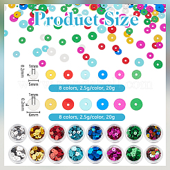 Ornament Zubehör Kunststoff paillette Perlen&nbsp;PVC-OC0001-06