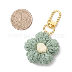 4 pz. Decorazione pendente a forma di fiore realizzata a mano in cotone lavorato a maglia&nbsp;HJEW-JM03697