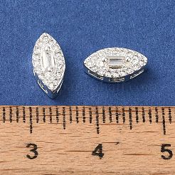 Messing Micro Pave klare Zirkonia Perlen&nbsp;KK-G503-23S