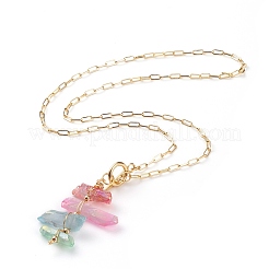 Set di gioielli con perline di cristallo di quarzo naturale elettrolitico&nbsp;SJEW-JS01166