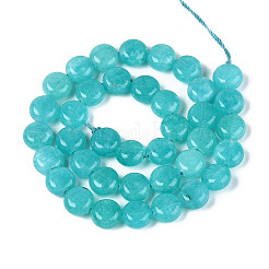 Teñidos naturales blancas abalorios de jade hebras&nbsp;G-T143-16F